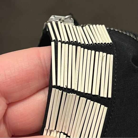 Rick Owens Dirt Silk Beaded Neck Black Maxi Dress - Picture 13 of 14